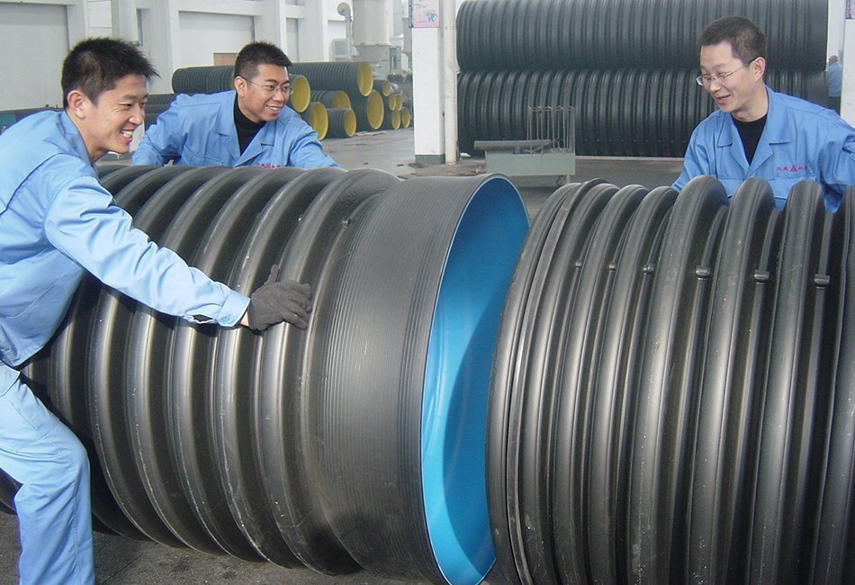 HDPE drainage pipes