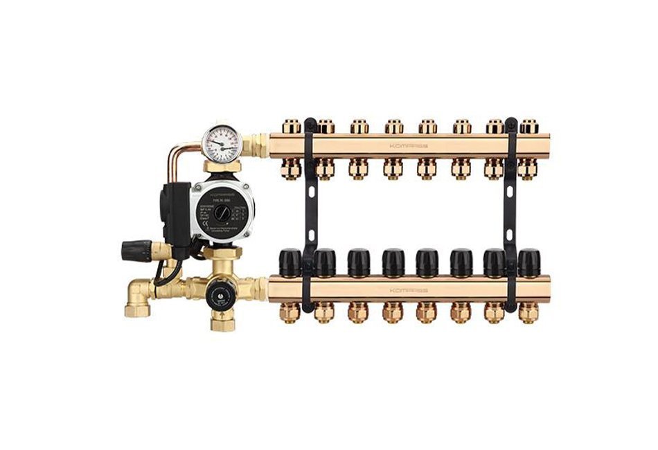 Underfloor Manifold Water Mixing Pump Kit Radiant Floor Heating