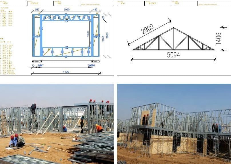 Light Gauge Steel Framing installation site in Mongolia