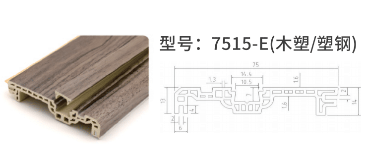 8cm skirting board
Model: 7515-E(Plastic steel/wood plastic)